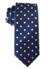 100% silk dot woven necktie