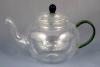 Heat resistant glass teapot