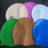 Simple color printing silicone swimming cap