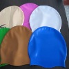 Simple color printing silicone swimming cap