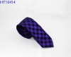 Silk Checker Woven Skinny Neck Tie