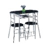 Glass Dining Set(one table+2 chairs)