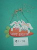 wooden rabbit easter decoration