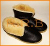 Woolen leather warm shoes for men