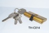 Double open door lock cylinder