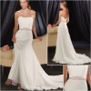 Strapless Chiffon&Satin Wedding Dress  ZJ138