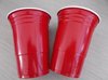 Bright 16oz plastic red beverage party cup