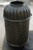 Antique style cast aluminium litter bin