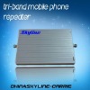 Hot sale!! tri band cell phone mobile signal repeater/booster/amplifier signal booster