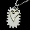 2012/popular/Eco-friendly/quality-first/hot sale/heart/alloy/dogtag/chunky heart necklace