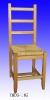 wooden chair with maize pad