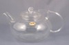 Heat resistant glass teapot