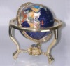 Gemstone globe table stand