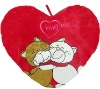 valentine heart shaped plush cushion