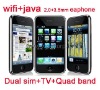 F003 quad band dual sim tv wifi mobile phone