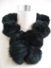 Black rabbit ball scarf