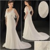 Strapless Chiffon  Wedding Dress  ZJ155