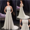 Strapless Chiffon&Satin Wedding Dress  ZJ139