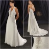 Strapless Chiffon&Satin Wedding Dress  ZJ136