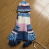 100% acrylic knitted hat and scarf set