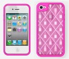 TPU Aired Crystal case for Iphone 4