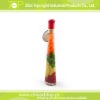 art glass bottle with different fruits decoration