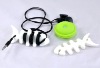 Fish bone Style Headphone&Earphone Silicone Wrap Cable tidy