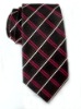 100% check silk woven necktie