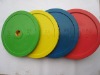 Rubber encased olympic plates