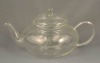 Heat resistant glass teapot