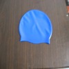 Simple color printing silicone swimming cap