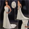 Strapless Chiffon&Satin Wedding Dress  ZJ144