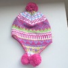 knitted hat with flap