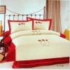 fly-em071  embroidery  bedding set/4pcs /pillowcase/blanket/cotton