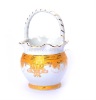 china & ceramic & popular golden crown decorated basket