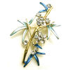 beautiful flower metal brooch