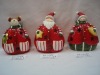 ceramic santa claus,christmas candle holder,xmas bear,christmas ornament