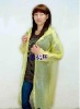 disposable yellow adult PE raincoat