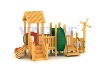 wooden outdoor  playground