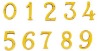 Solid brass house number