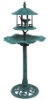 leaf bird bath with feeder