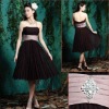 Strapless Knee-length Chiffon Evening dress ED067