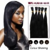 cheap i tip indian human virgin remy hair extension on sale