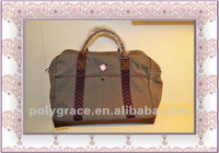 (50 years factory) 2012 stylish men's westen style old classical leather and cavas travel bag