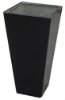 Black fiberglass flower pots