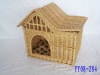 handmade wicker dog basket house