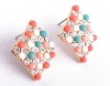 2012 New Hot Sale Fashion Earring Pearl earring charming earring fashion jewelry,nickel free fashion jewelry