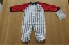 infant baby boys stripe full opening romper