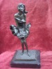 Marble Base Bronze Belle Lady Statue