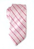 100% check silk woven necktie